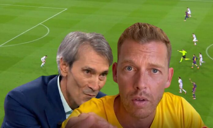 Jota Jordi, Lobo Carrasco y una captura del Barcelona - Olympiacos.