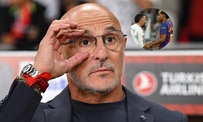 De la Fuente se fue molesto del Bernabéu y va Luis de la Fuente y una foto de Dani Carvajal y Lamine Yamal después del partido.