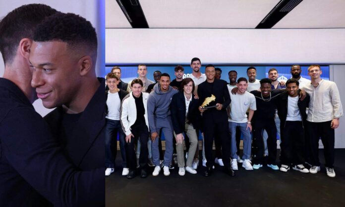 Xabi Alonso se lo dijo al oído a Mbappé tras Xabi Alonso se lo dice a Mbappé tras la Bota de Oro