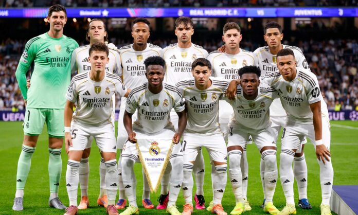 Once del Real Madrid en el último partido.