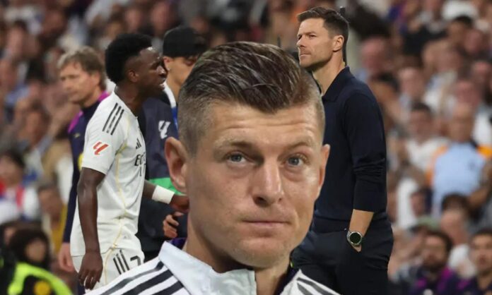 Kroos se pronuncia sobre el enfado de Vinicius con Xabi Toni Kroos y una foto de Vinícius Júnior y Xabi Alonso.