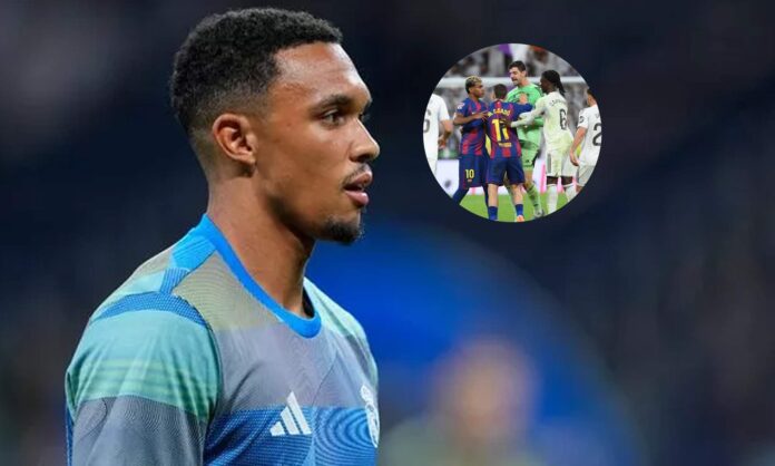 Trent comparó el Real Madrid Barça con el Liverpool Trent Alexander-Arnold y una foto de una de las tengas del Clásico.