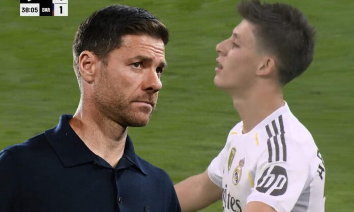 Xabi Alonso se fue a por Arda Güler tras su Xabi Alonso ha querido animar a Arda Güler después del error que ha tenido en el gol del Barça.