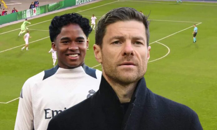 Xabi Alonso, Endrick y una captura del Kairat Almaty - Real Madrid.