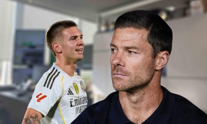 Mastantuono también va al despacho de Xabi Alonso tras no Xabi Alonso, Franco Mastantuono y un despacho de Valdebebas.