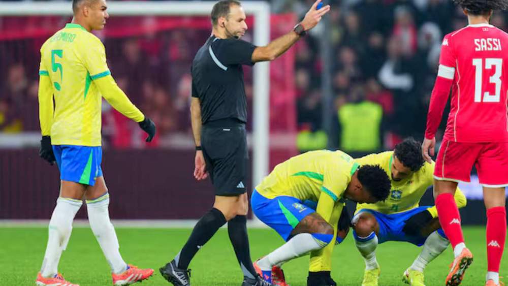 Éder Militao se lesionó este martes, en el último partido de este 'parón' con Brasil. Éder Militao se lesionó este martes, en el último partido de este 'parón' con Brasil.