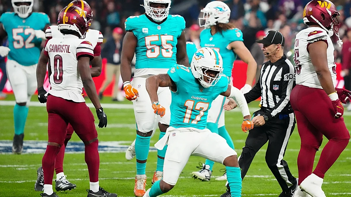 Una foto del partido de NFL en el Santiago Bernabéu (Dolphins - Commanders).