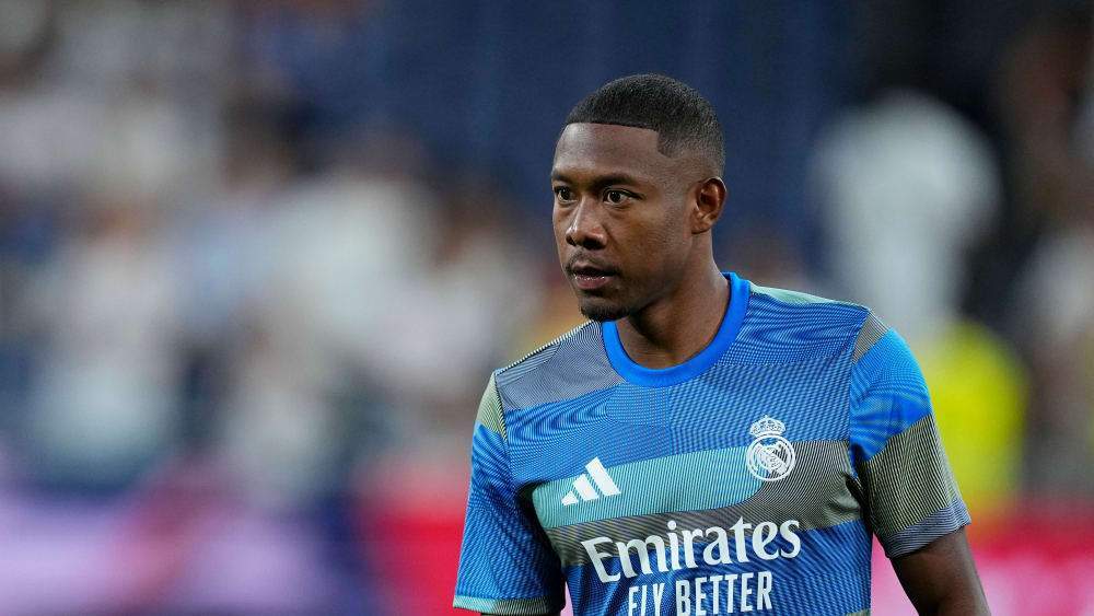 David Alaba durante un calentamiento con el Real Madrid. David Alaba durante un calentamiento con el Real Madrid.