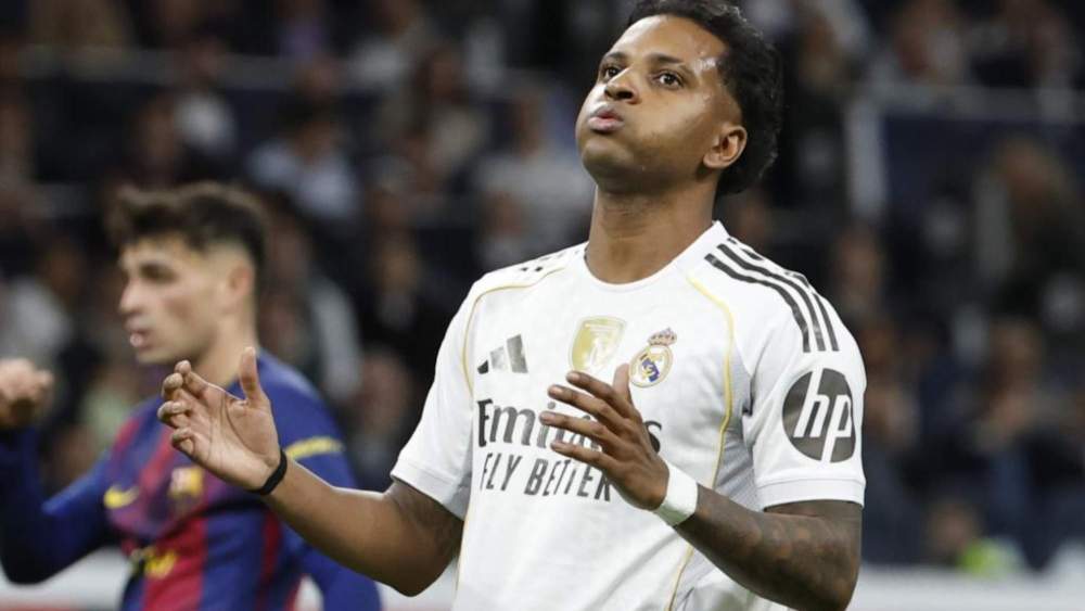 Rodrygo Goes, en el encuentro de Liga contra el Barça de esta temporada.