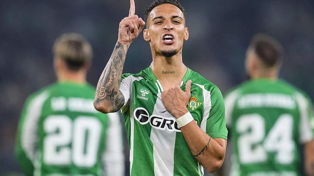 Antony, celebrando un gol con el Betis durante un partido de esta temporada. Antony, celebrando un gol con el Betis durante un partido de esta temporada.