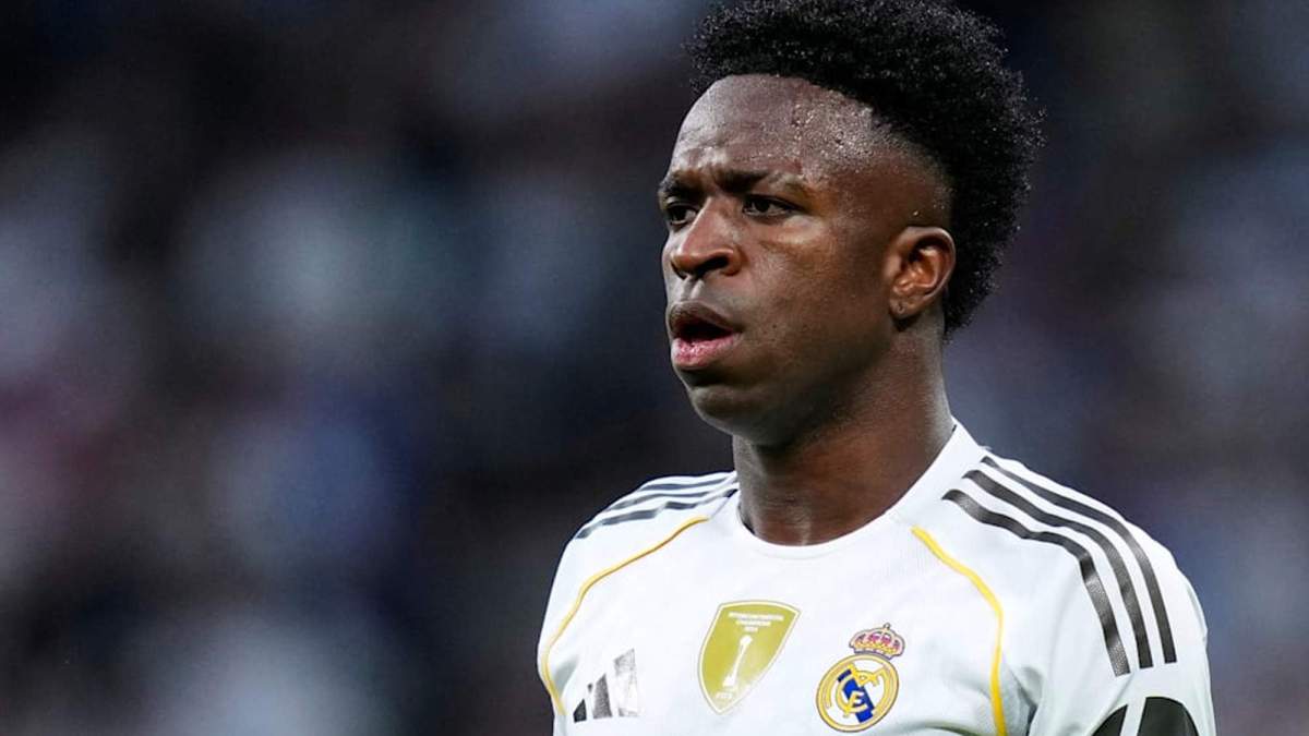 Vinícius Júnior jugando un partido con el Real Madrid.