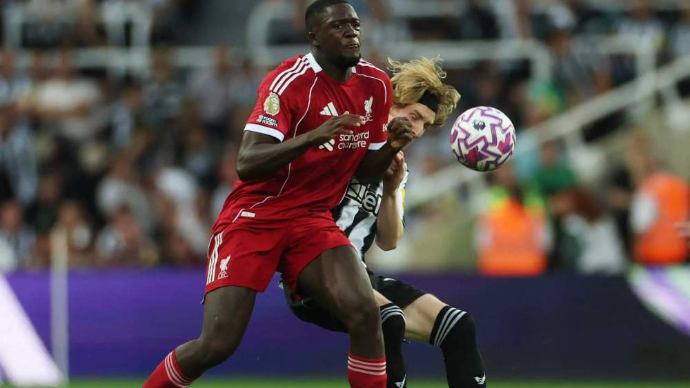 Ibrahima Konaté, durante un partido con el Liverpool de esta temporada.