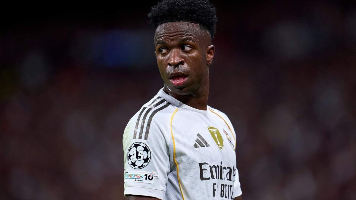 Vinícius Júnior jugando un partido con el Real Madrid.