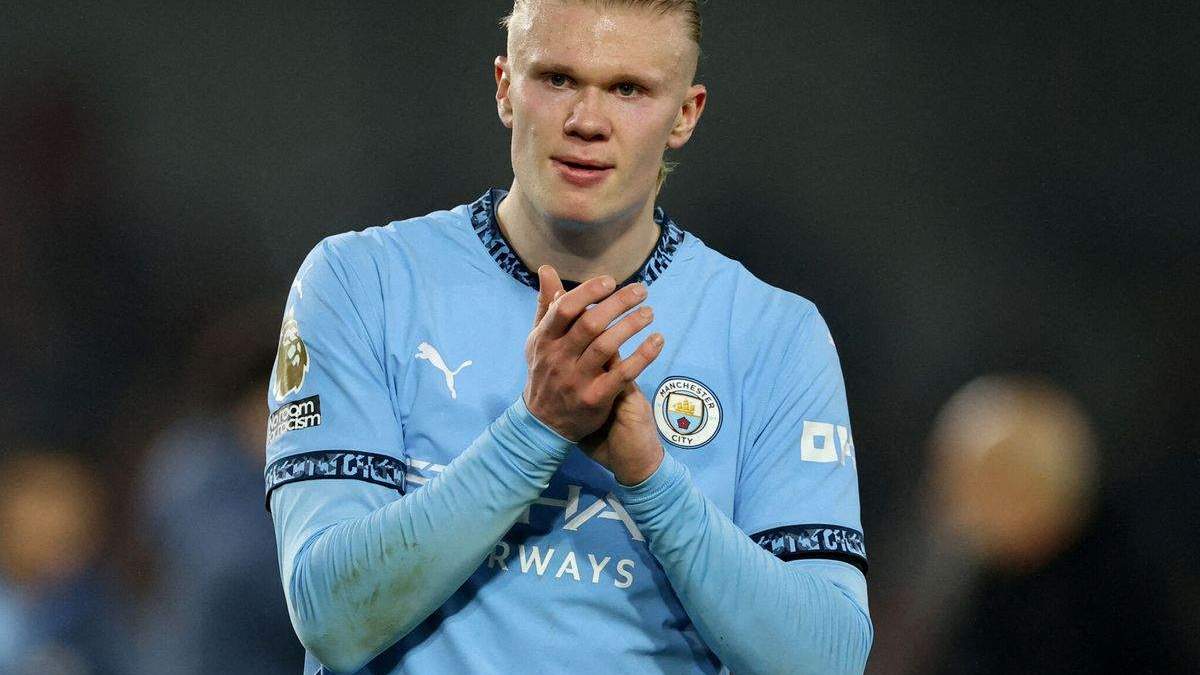 Erling Haaland durante un partido con el Manchester City Erling Haaland durante un partido con el Manchester City