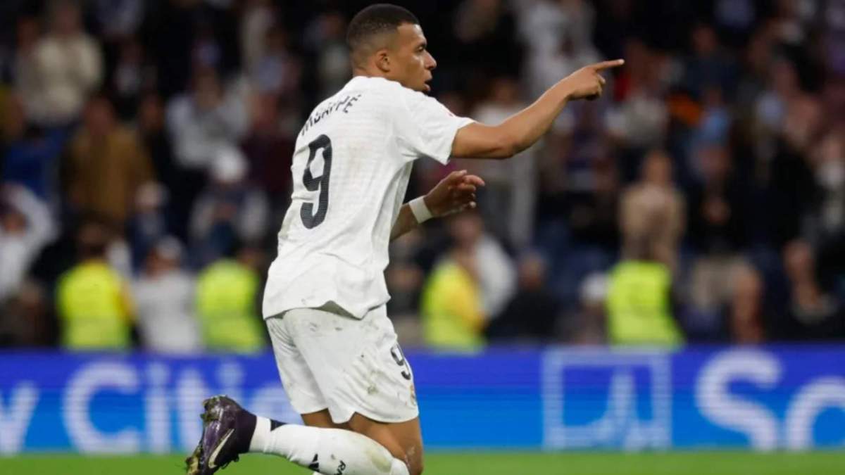 Mbappé celebrando su gol ante el Mallorca Mbappé celebrando su gol ante el Mallorca