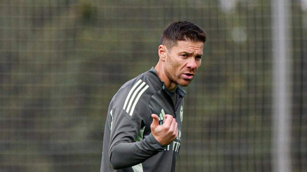 Xabi Alonso durante un entrenamiento del Real Madrid. Xabi Alonso durante un entrenamiento del Real Madrid.