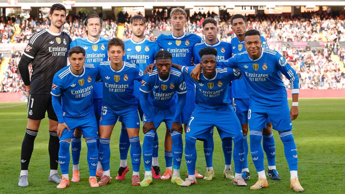 El once del Real Madrid en Vallecas. El once del Real Madrid en Vallecas.