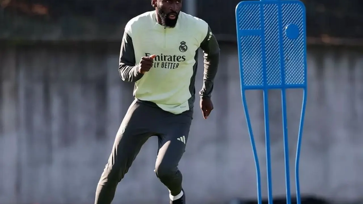 Antonio Rüdiger en un entrenamiento del Real Madrid.