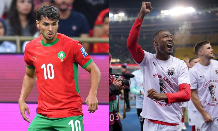 Brahim Díaz y David Alaba, con sus respectivas Selecciones de Marruecos y Austria.