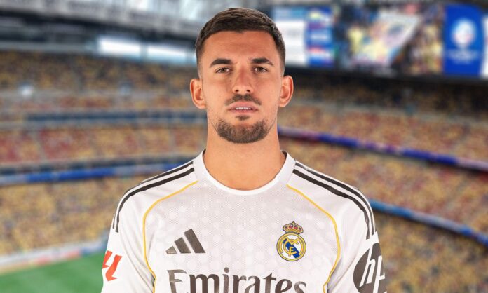 Dani Ceballos y un estadio de fútbol de Estados Unidos. 