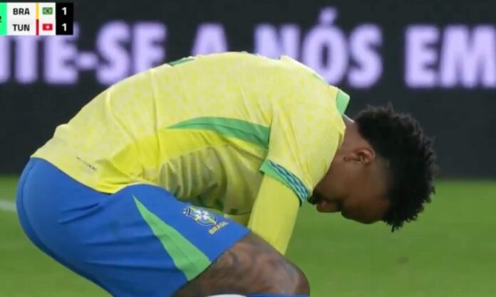 Éder Militao se ha lesionado en el partido de esta noche entre Brasil y Túnez.