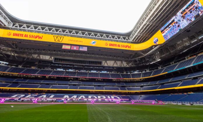 El estadio Santiago Bernabéu está sorprendiendo a los seguidores norteamericanos de la NFL.