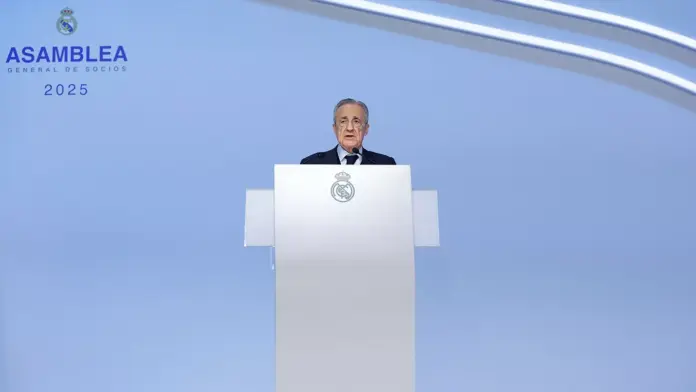  Florentino Pérez, en la Asamblea del Real Madrid: «El club simplemente se opone a todo lo que no es normal, ético ni legal»

