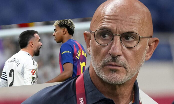 Luis de la Fuente con enganchon de Carvajal y Lamine