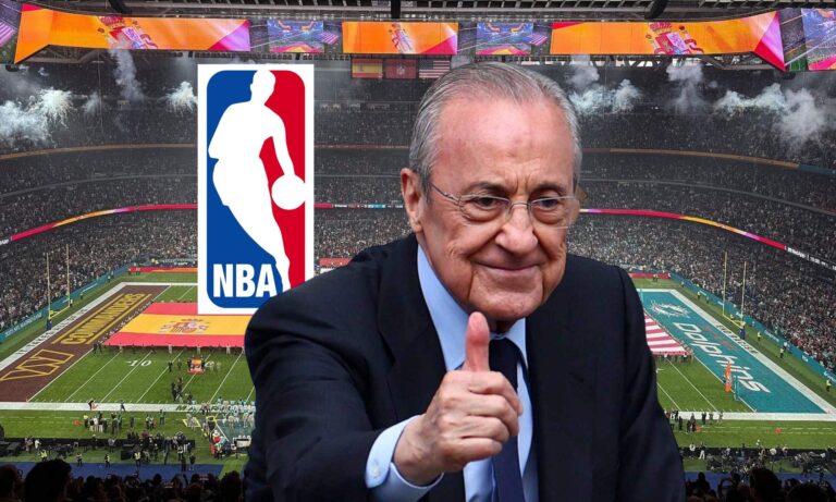 Florentino ya trabaja en el próximo reto: un partido de la NBA en el Bernabéu