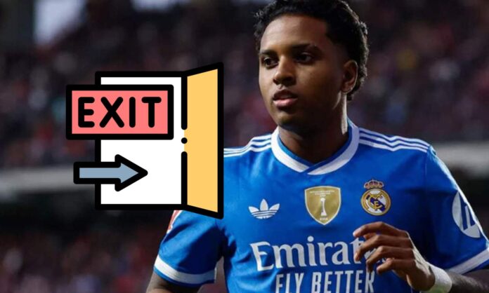 Rodrygo con simbolo de salida