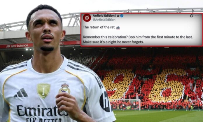 El Liverpool recibirá con beligerancia a Trent Alexander-Arnold, que dejó este verano Anfield para unirse al Real Madrid.