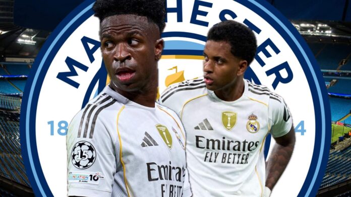 Lío en el Manchester City: Guardiola quiere a Rodrygo y el jeque a Vinicius 
