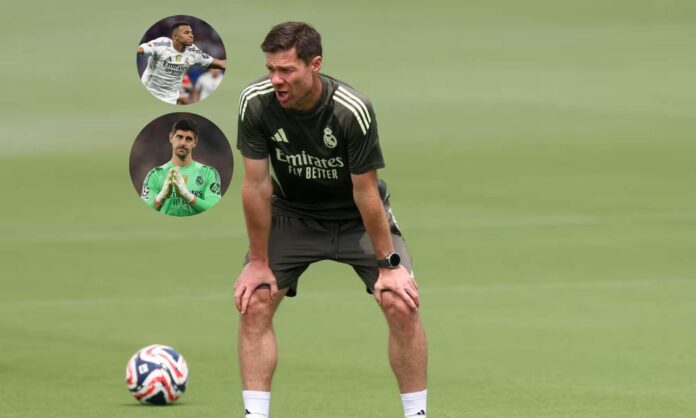 Xabi Alonso quiere que su equipo deje de depender tanto de Mbappé y Courtois