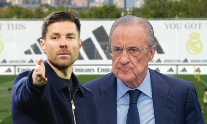 Florentino Pérez y Xabi Alonso han hablado antes del partido de este miércoles contra el Manchester City.