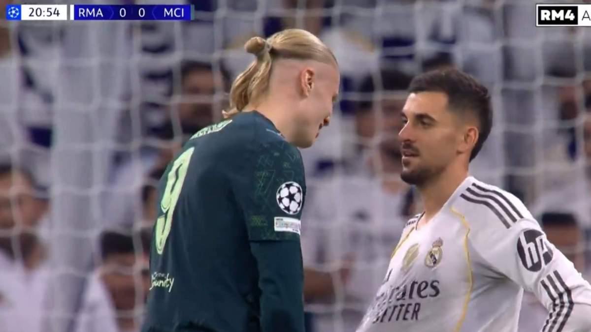 Erling Haaland y Dani Ceballos hablando sobre la polémica con Asencio. Erling Haaland y Dani Ceballos hablando sobre la polémica con Asencio.