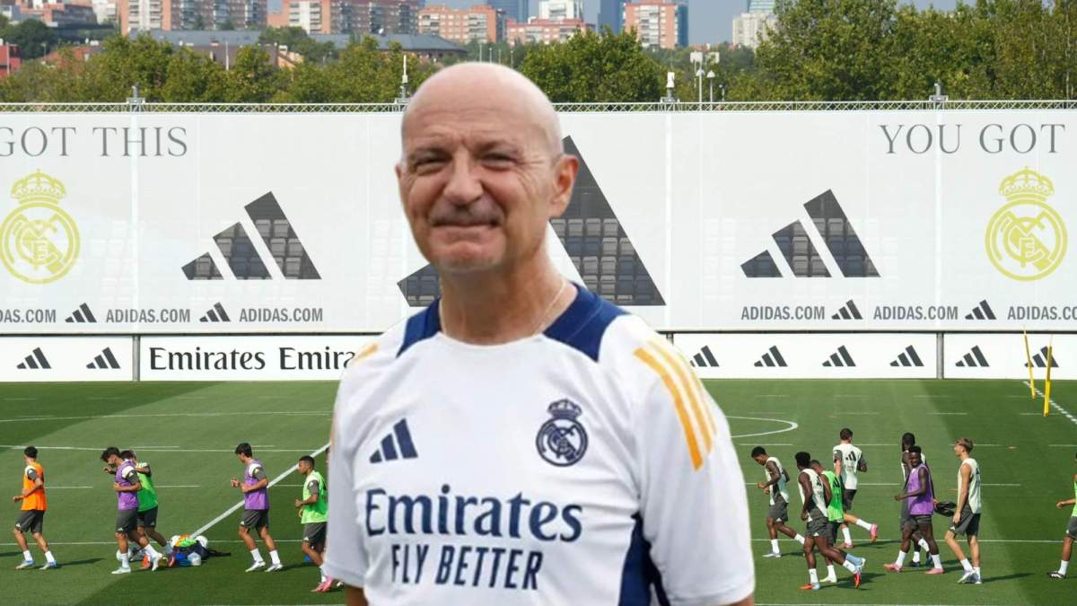 Antonio Pintus y un entrenamiento del Real Madrid en Valdebebas.