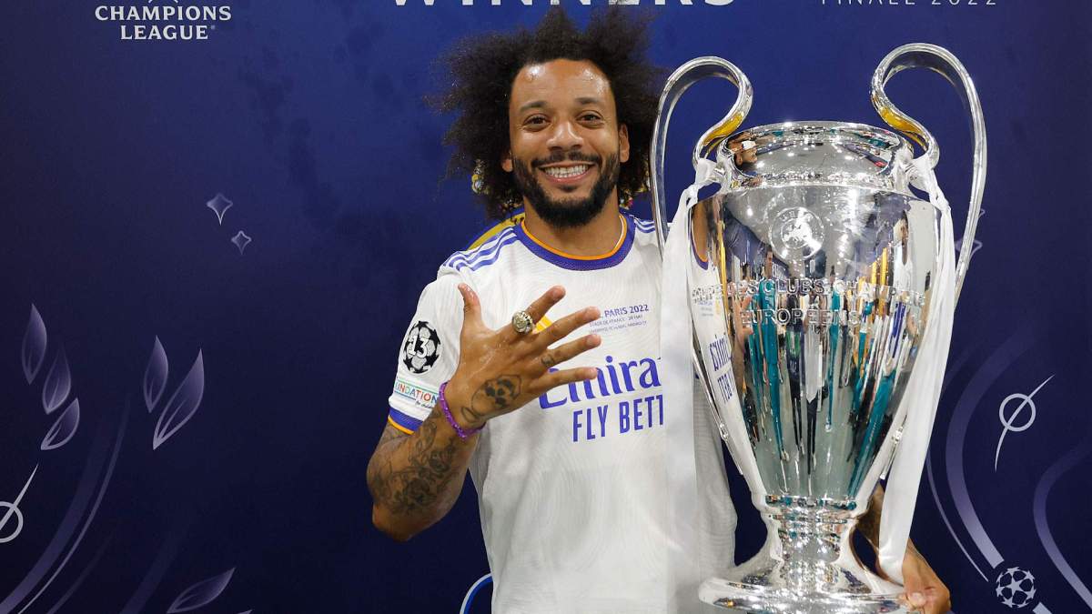 Marcelo después de ganar su quinta Champions