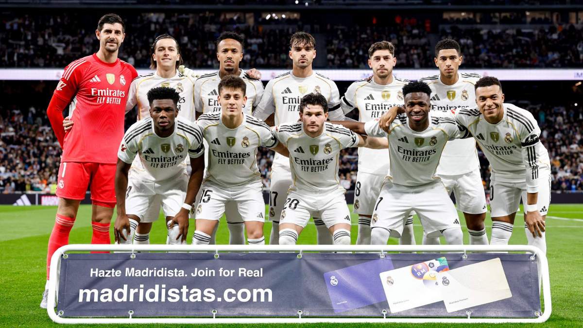 El once del Real Madrid en un partido. El once del Real Madrid en un partido.
