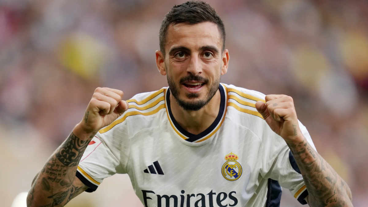 Joselu Mato durante un partido del Real Madrid la temporada pasada