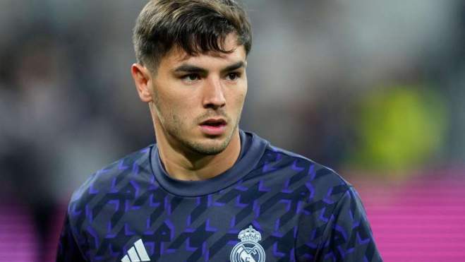 Brahim Díaz durante un calentamiento Brahim Díaz durante un calentamiento