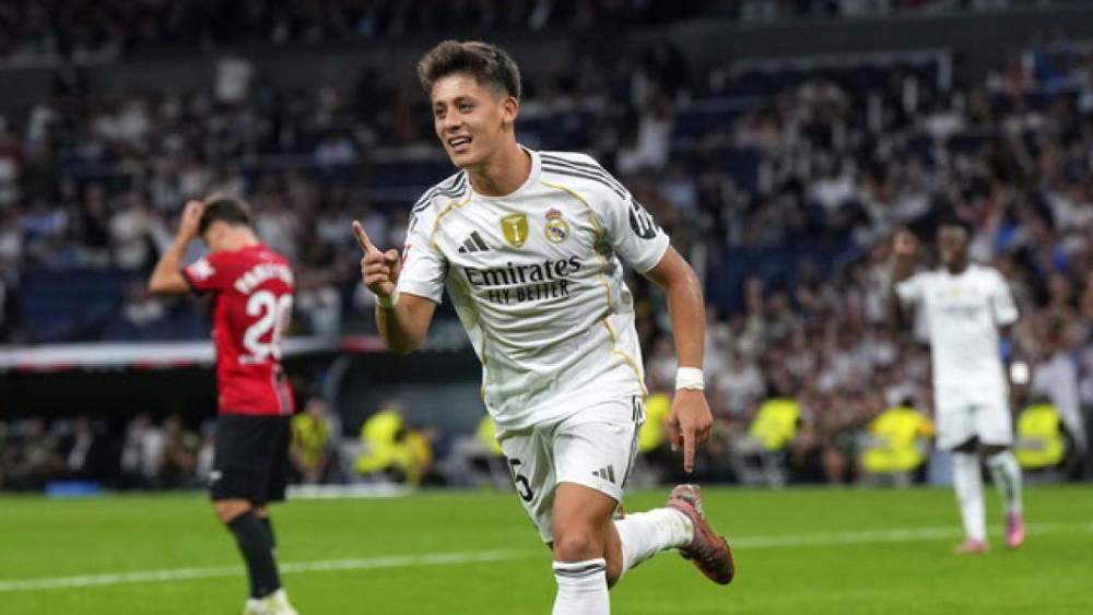 Arda Güler celebrando su gol ante el Mallora Arda Güler celebrando su gol ante el Mallora