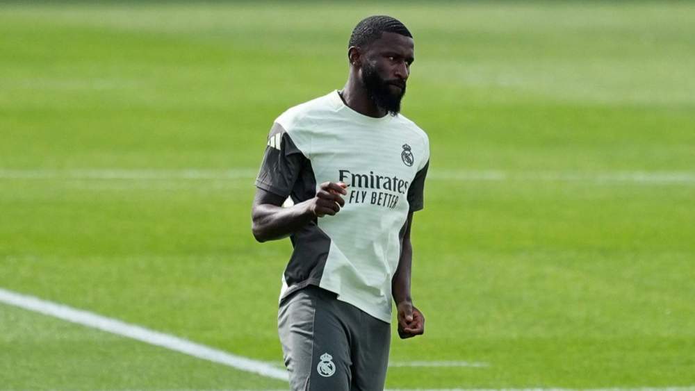 Antonio Rüdiger, durante un entrenamiento en la Ciudad Deportiva de Valdebebas.