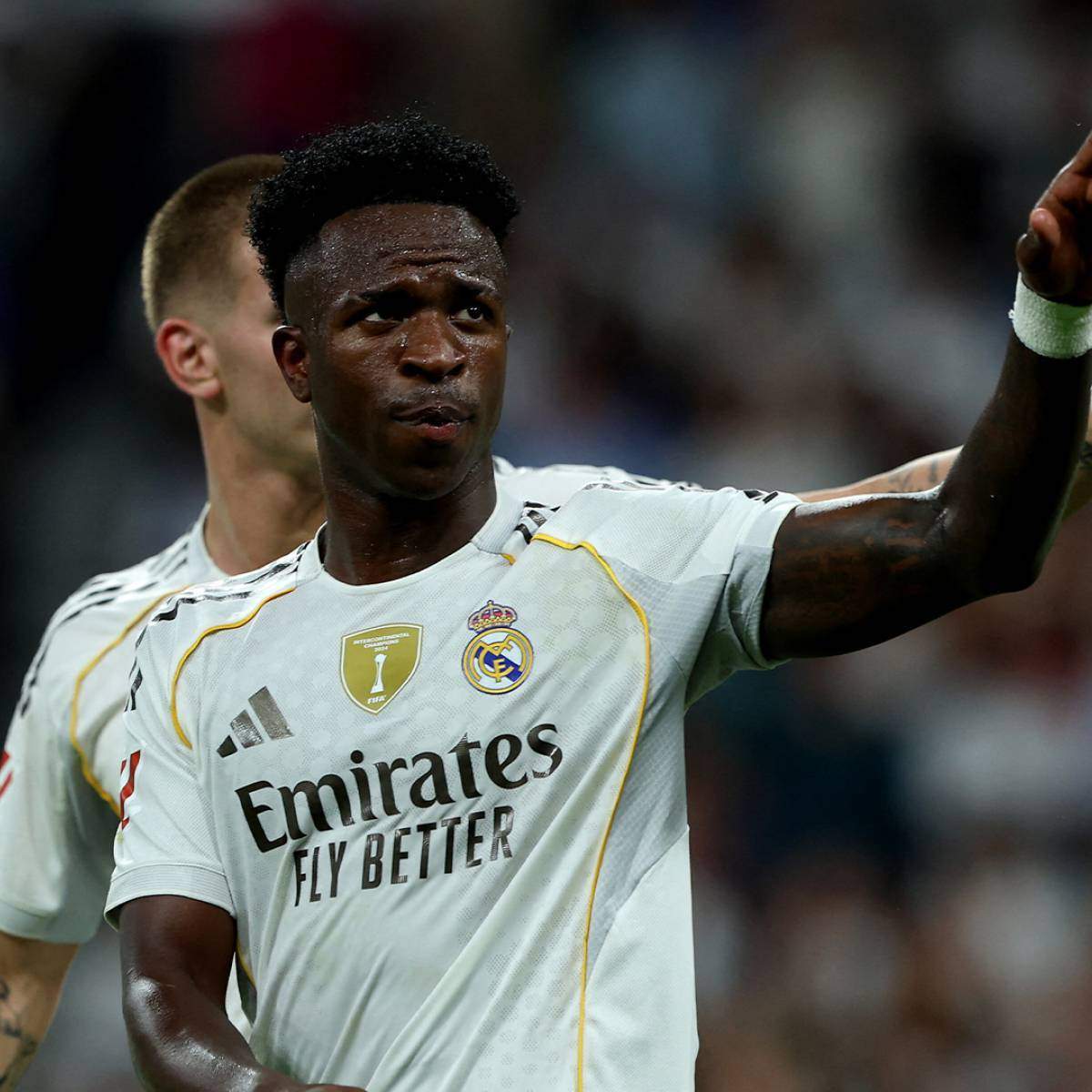 Vinícius Júnior jugando un partido con el Real Madrid. Vinícius Júnior jugando un partido con el Real Madrid.