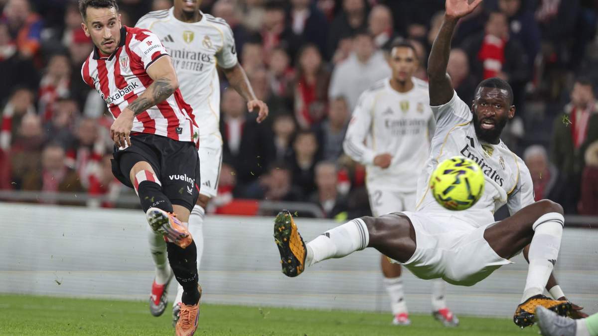 Antonio Rüdiger en un lance del juego ante el Athletic Antonio Rüdiger en un lance del juego ante el Athletic