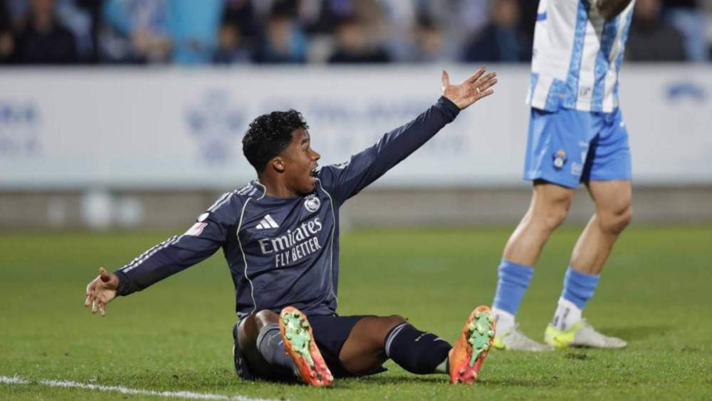 Endrick Felipe, durante un partido de esta temporada con el Real Madrid. Endrick Felipe, durante un partido de esta temporada con el Real Madrid.