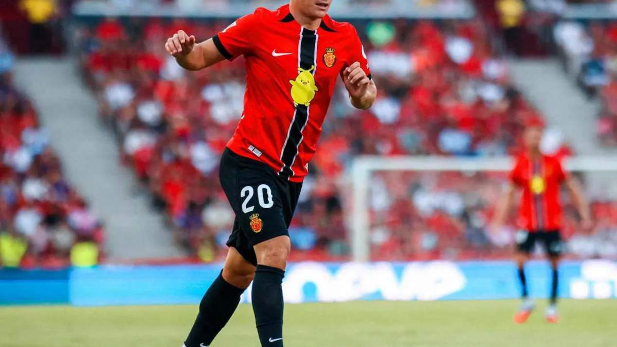 Pablo Torre jugando un partido con el Mallorca. Pablo Torre jugando un partido con el Mallorca.