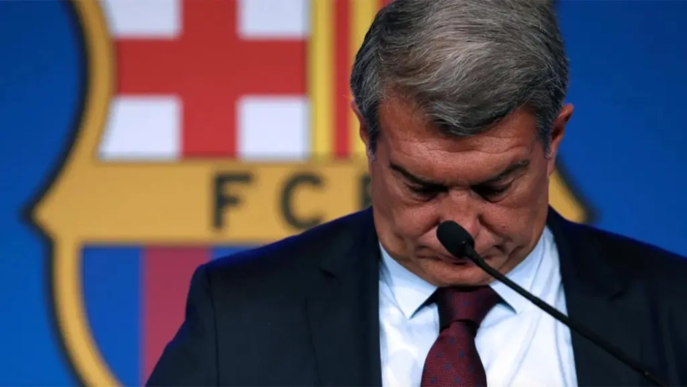 Joan Laporta preocupado en un acto del Barcelona. Joan Laporta preocupado en un acto del Barcelona.