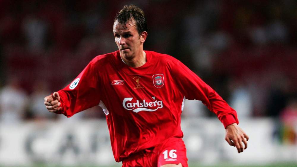 Dietmar Hamann, en un encuentro con el Liverpool.