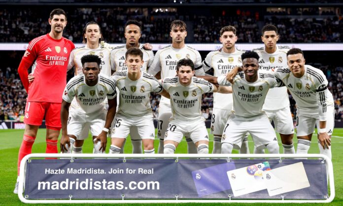 Alineación titular del Real Madrid contra el Celta.