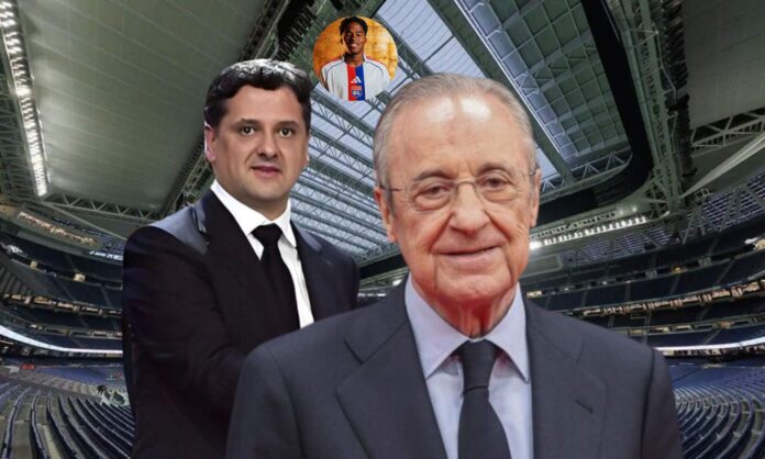 Florentino Pérez, Juni Calafat y una foto de Endrick.